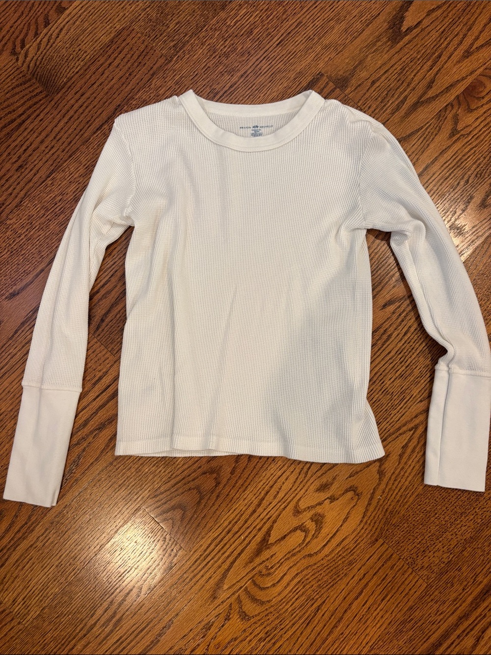 Women’s Long-Sleeve Waffle Thermal Tee - White